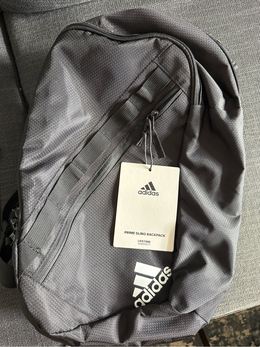 adidas Gray Prime Sling Backpack